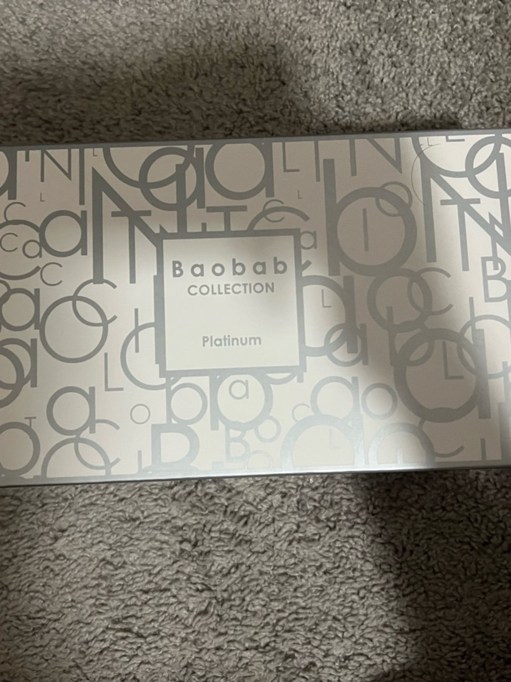 Baobab Collection Platinum Candle Set - White, Silver